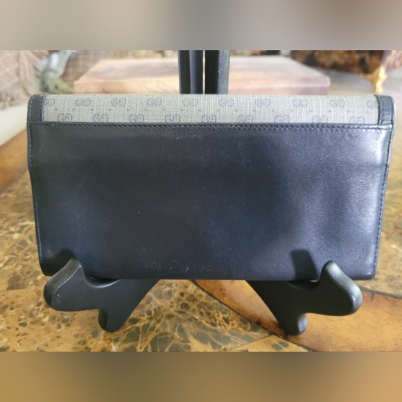 Gucci Blue and Black Vintage GG Wallet COA - Picture 6 of 10